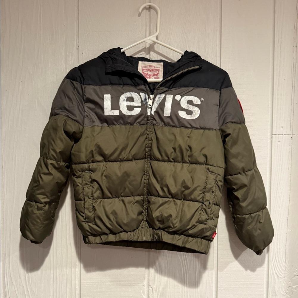 Levi's Kids Puffer Jacket - Black, Gray, and Olive